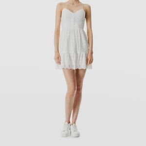 Alice & Olivia NWT Fae White Eyelet Mini Dress 10